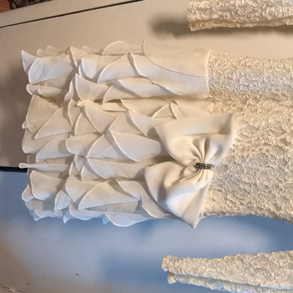 stretch lace/chiffon party dress - Picture 3 of 3